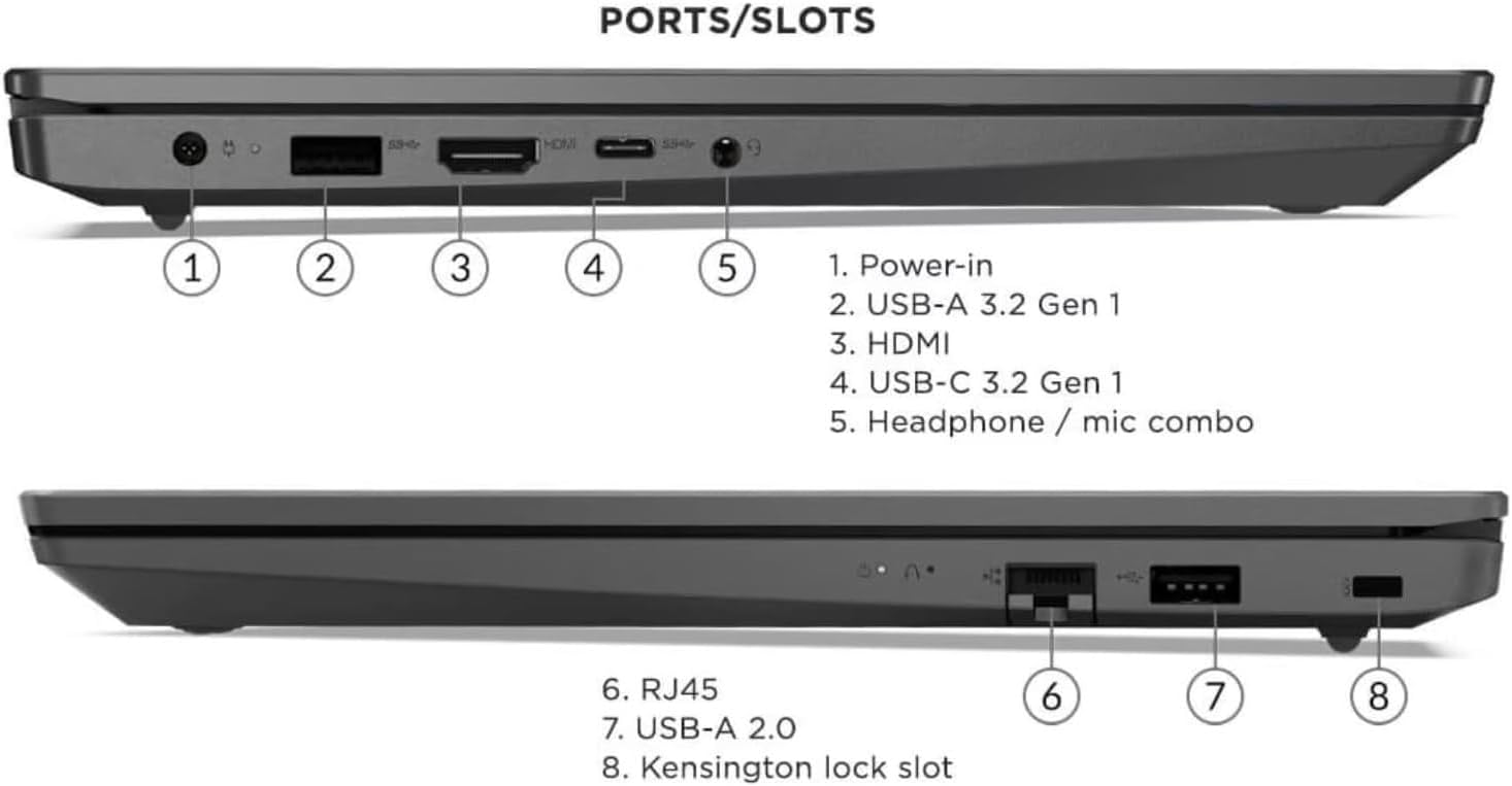 Lenovo V15 Laptop, 15.6" FHD Display, AMD Ryzen 5 5500U Hexa-core Processor (Beat Intel i7-1065G7), 16GB RAM, 512GB SSD, HDMI, RJ45, Numeric Keypad, Wi-Fi, Windows 11 Pro, Black
