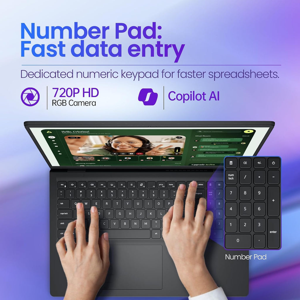 Dell Inspiron 15 3535 Touchscreen Laptop, AMD Ryzen 7 7730U (Beats i7-1355U), 16GB RAM, 512GB SSD, Office 365 for the Web + Windows 11 Pro, 15.6" FHD, Copilot AI, Type-C, 2026 Model