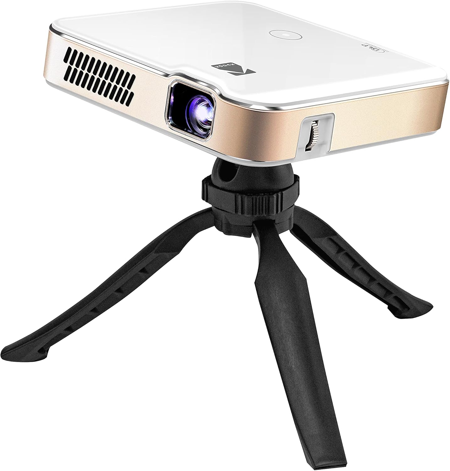 KODAK Luma 400 Mini 4K Projector - 1280x720 Native, 200 lm, 3 hr Battery - HDR10 Cinema for Home Theater System - WiFi & Bluetooth Projector for Smart TV Apps - Tripod & 150-Inch Keystone Display